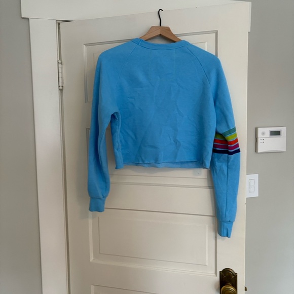 Aviator Nation Rugby Stitch Crop Sweatshirt - Picture 4 of 5